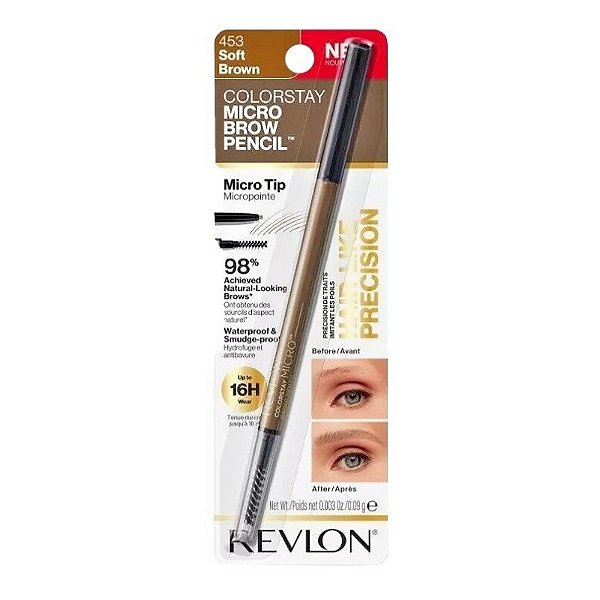 Lápis de Sobrancelha Revlon Colorstay Micro Brow 453 Soft Brown - 0,09g