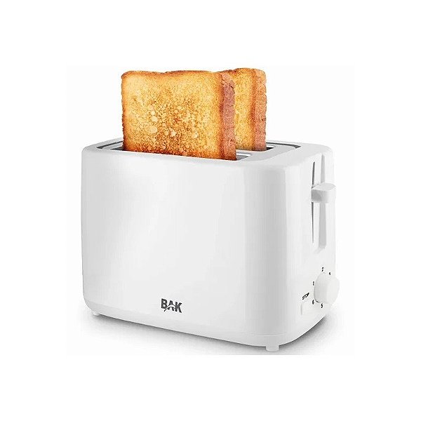 Torradeira BAK BK-TOST220 600 Watts 6 Temperaturas 220V ~ 50/60HZ - Branca