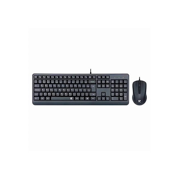 Kit Teclado e Mouse Redragon R Office BS-7092 USB - Preto