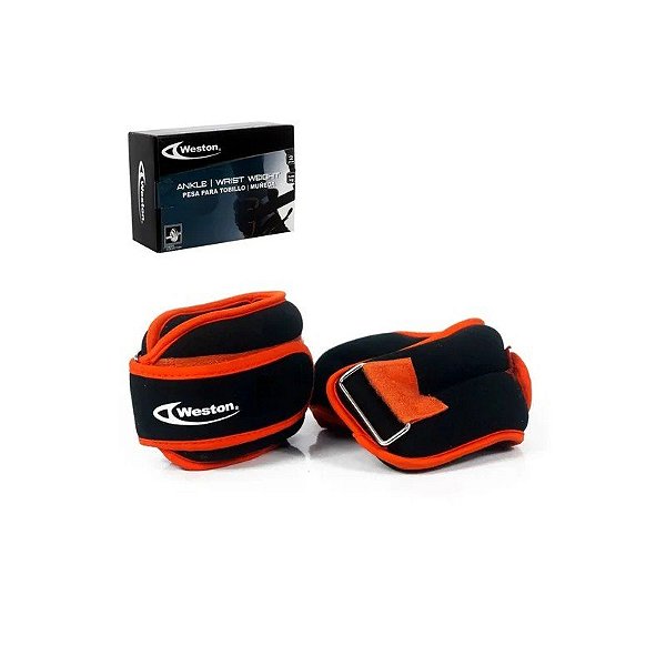 Jogo de Pesos de Tornozelo e Pulso Weston 1 KG 2 Peças Preto