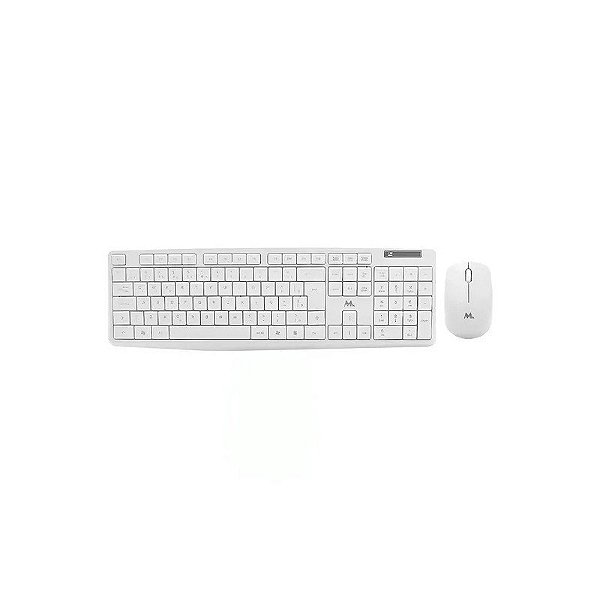 Kit Teclado e Mouse Mtek KM-5239W Sem Fio Português - Branco