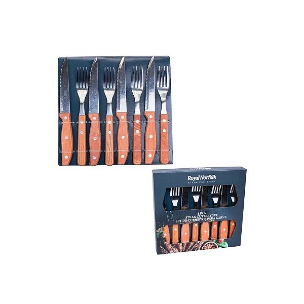 Jogo de Utensílios para Cozinha Em Aço Inoxidável 8 Peças com Madeira