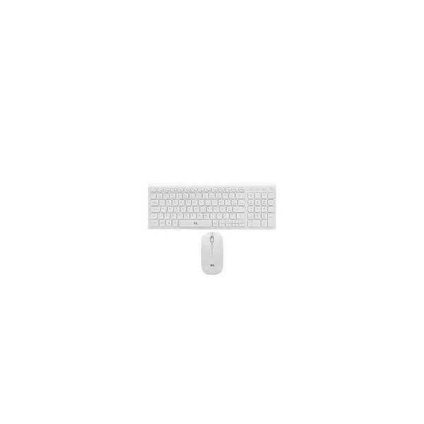 Teclado + Mouse Mtek KM-5515W Sem Fio / Português - Branco