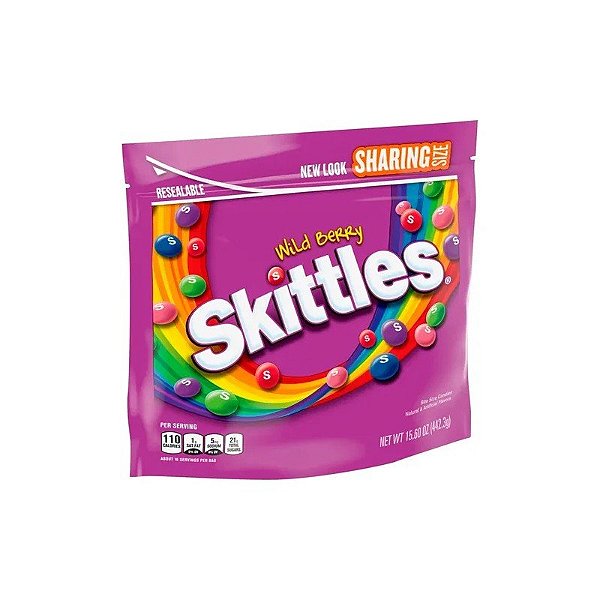 Pacote de Bala Mars Skittles Wild Berry 442G