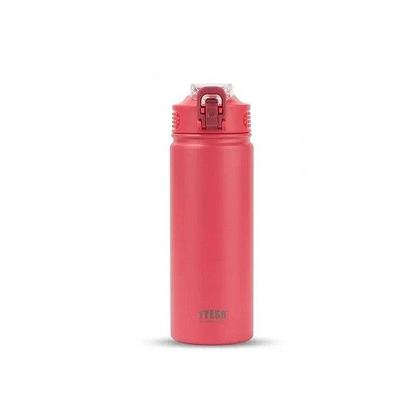 Garrafa Térmica Tyeso TS-8771C MZ-297 de 750 ML com Canudo - Fúcsia