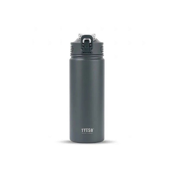 Garrafa Térmica Tyeso TS-8771C MZ-297 de 750 ml com Canudo - Cinza