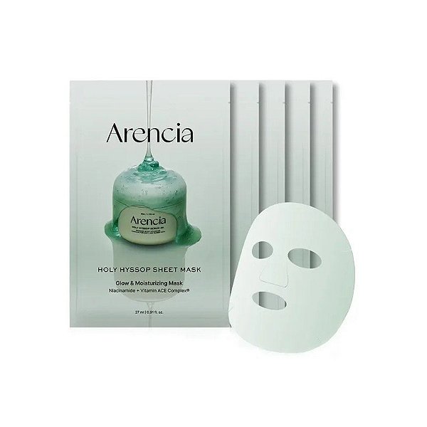 Máscara Facial Arencia Holy Hyssop Lençol - 5 Peças