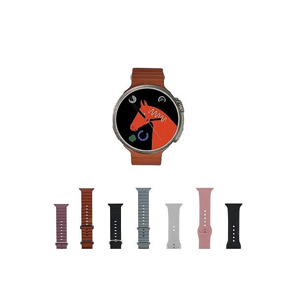 Relógio Smart GT 10 - 8 Pulseiras - Redondo