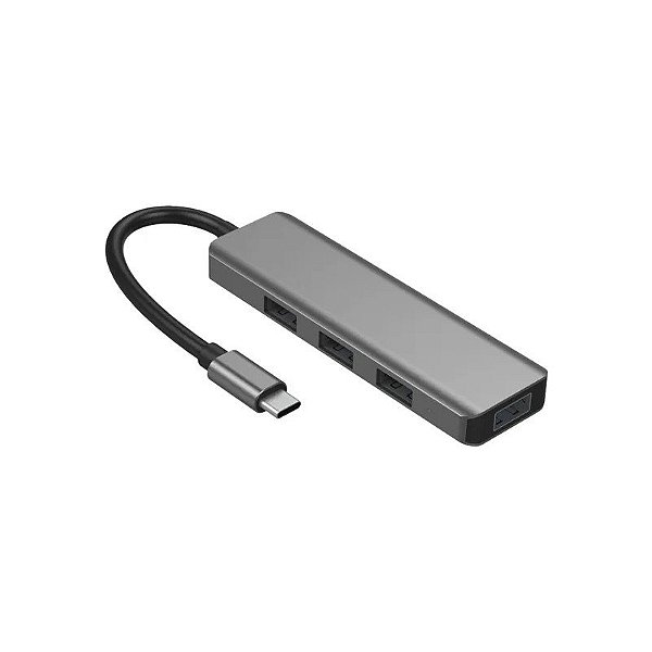Hub Satellite A-HUBC51 - 4 Portas - USB-C - Cinza