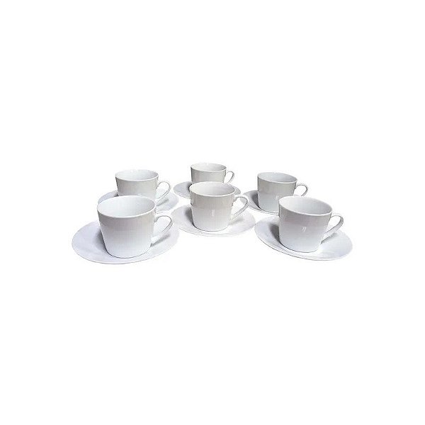 Jogo de Taça Porcelana 200ML 6 Peças