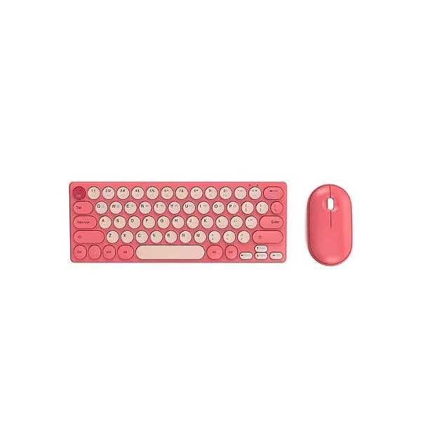 Teclado Satellite + Mouse AK-6062G 2.4GHz Sem Fio - Vermelho