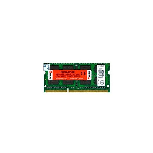 Memória RAM para Notebook Keepdata 4GB / DDR3L / 1X4GB / 1600MHZ - (KD16LS11/ 4G)