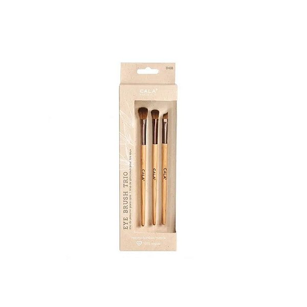 Jogo de Pincéis para Olhos Brocha Cala Bamboo de 3 Peças