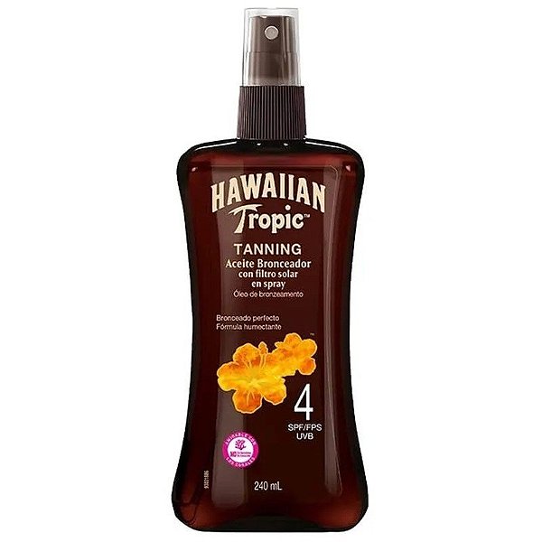 Protetor Solar Bronzeador Hawaiian Tropic FPS4 - 240mL