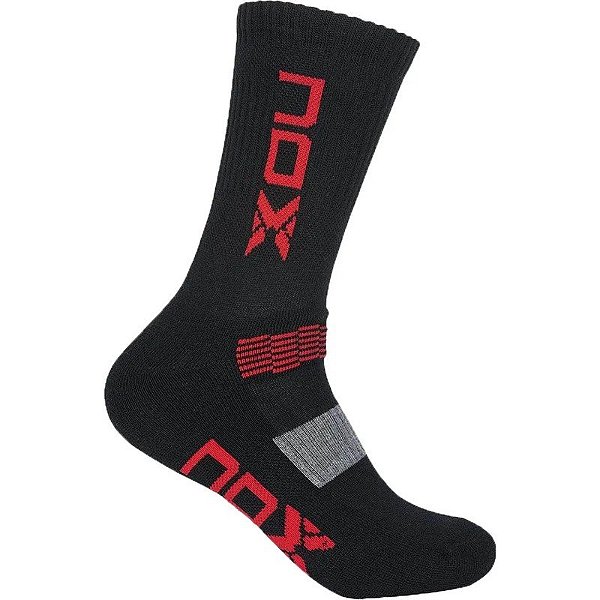 Meias Nox Cahmcnlvr Preto/Vermelho