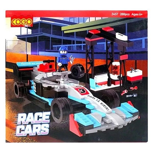 Jogo de Carros de Corrida COGO 3457 288 Peças