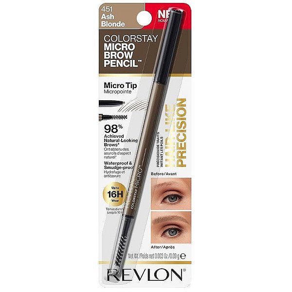 Lápis de Sobrancelha Revlon Colorstay Micro Brow 451 Ash Blonde - 0.09g