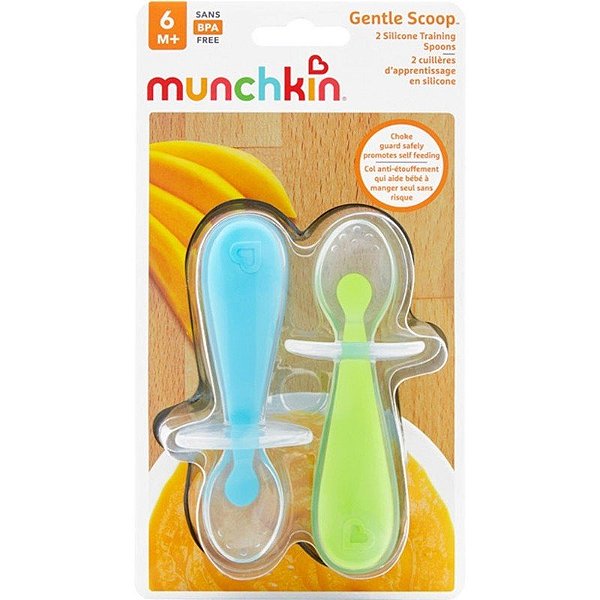 Kit Jogo de Talheres Gentle Scoop Munchkin - 1472 Azul/Verde
