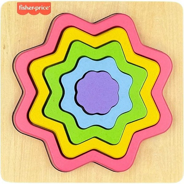 Quebra-cabeça de Madeira Arco-Íris Fisher-price - HXT99