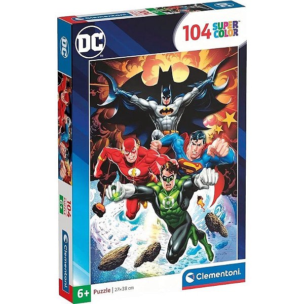 Quebra-Cabeça DC Comics Liga da Justiça Clementoni - 25723 (104 peças)
