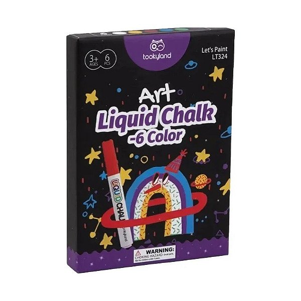 Marcador de Giz Líquido Tookyland Liquid Chalk - LT324 (6 cores)