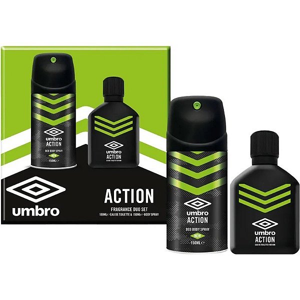 Perfume Umbro Action EDT 100mL + Desodorante Corporal em Spray 150mL - Masculino