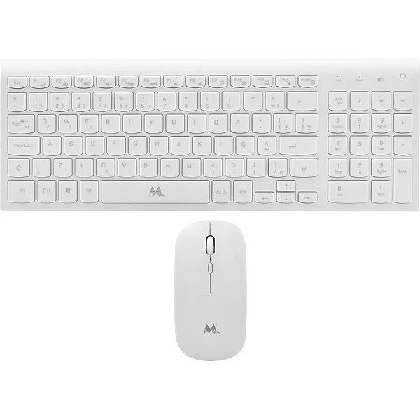 Teclado e Mouse Sem Fio Mtek KM-5515 - Branco