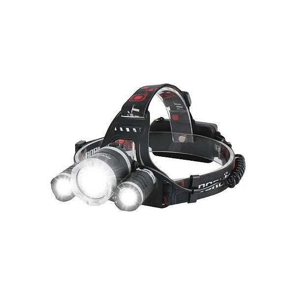 Lanterna Frontal Boruit RJ-3000 LED 5000 Lúmens Recarregável