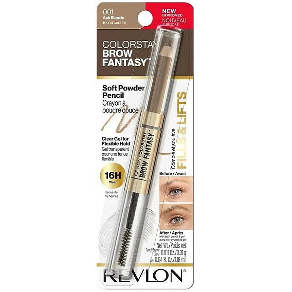 Lápis de Sobrancelha Revlon Colorstay Brow Fantasy 001 Ash Blonde (0,31g+1,18mL)