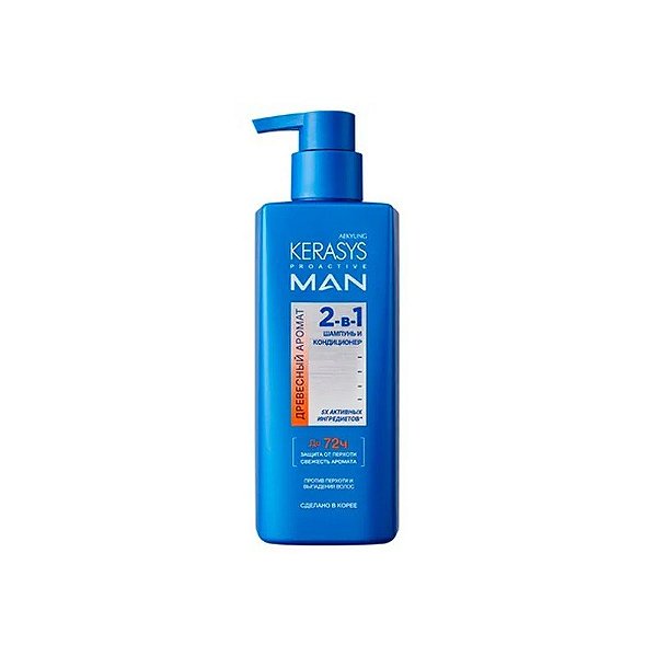 Xampu Kerasys Pro Active Man 2 em 1 Woody 400ml