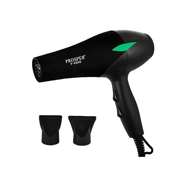 Secador de Cabelo Prosper P-6606 2.800 Watts 110V ~ 50/60 Hz - Preto