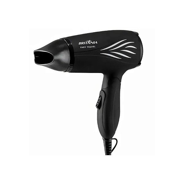 Secador de Cabelo Britânia Easy Travel 1000 Watts Bivolt Preto
