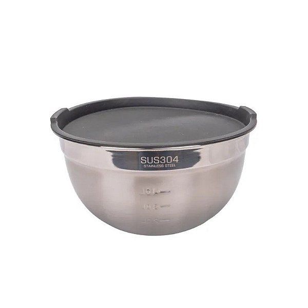 Tigela de Inox com Tampa 26CM