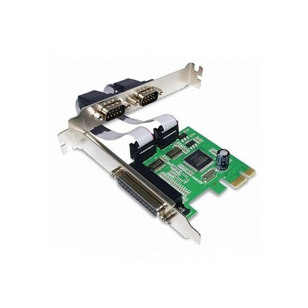 Placa PCI-e 2 Serial 1 Paralelo RS-232/DB-25/DE-9