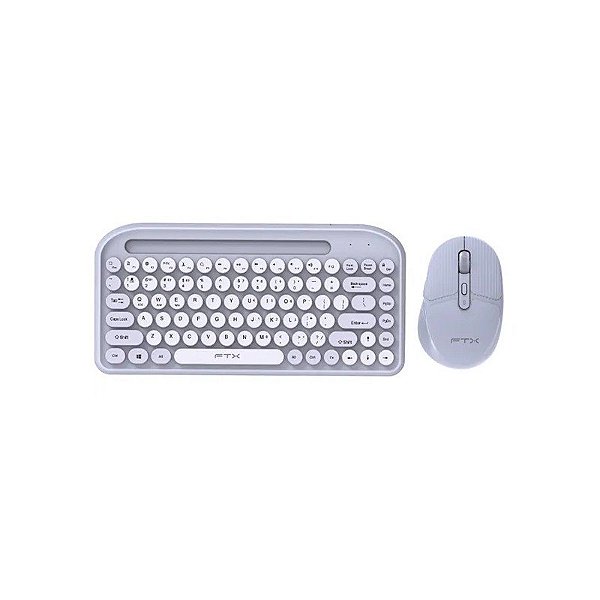 Teclado FTX Wireless/Bluetooth + Mouse FTXGK01 Português - Lilás