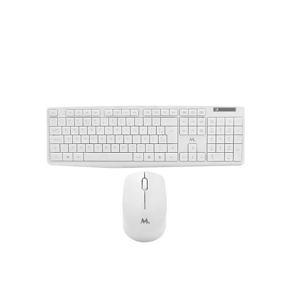 Teclado Mtek + Mouse KM-5239W Sem Fio Porta - Branco