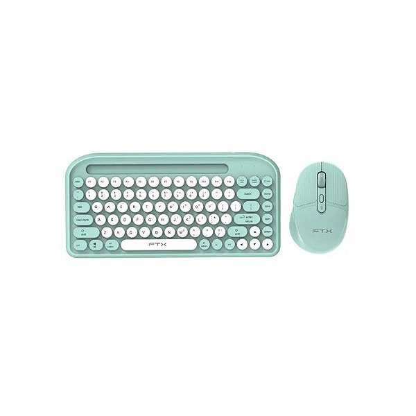 Teclado FTX Wireless/Bluetooth + Mouse FTXGK01 Português - Verde