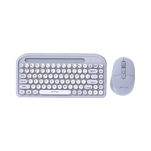 Teclado e Mouse Sem Fio FTX FTXGK01 - Lilás