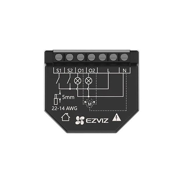 Relé Wifi Smart Ezviz CS-T36-R100-WM Preto