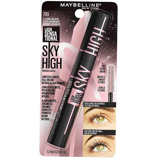 Rímel Maybelline Lash Sensational Sky High 799 Black - 7,2mL