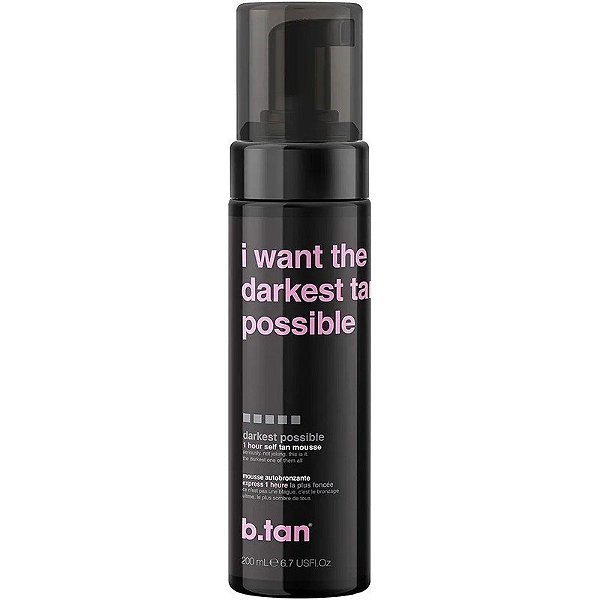Mousse Autobronzeador B.Tan I Want The Darkest Tan Possible - 200mL