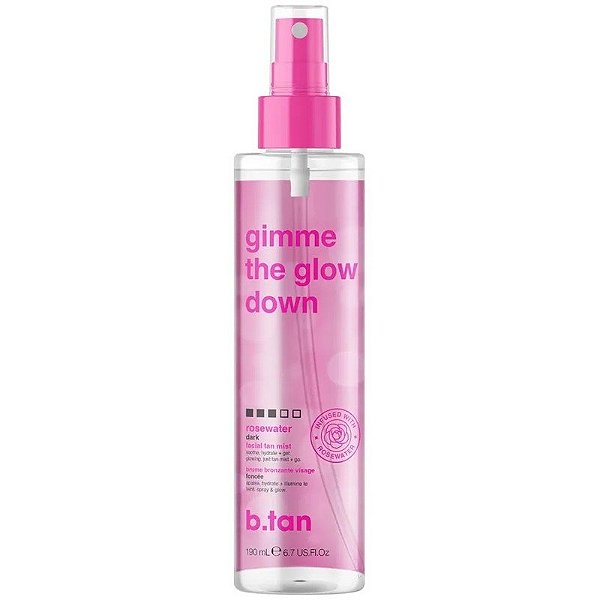 Névoa facial B.Tan Gimme The Glow Down Rosewater - 190mL