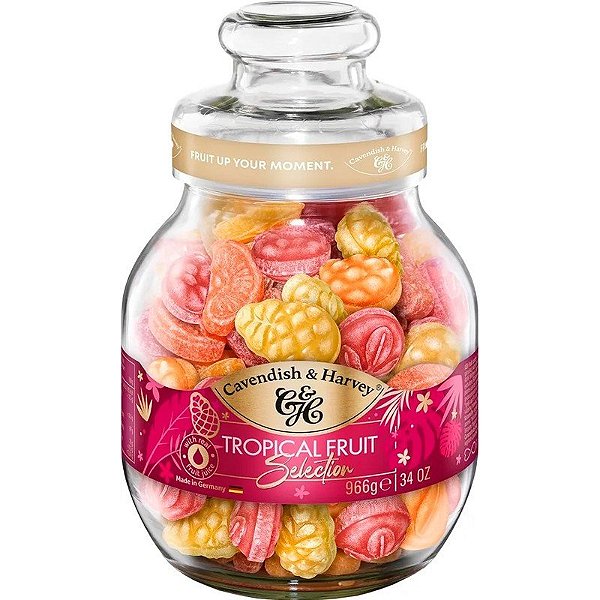Pote de Caramelo de Frutas Cavendish & Harvey Seleção de Frutas Tropicais - 966g