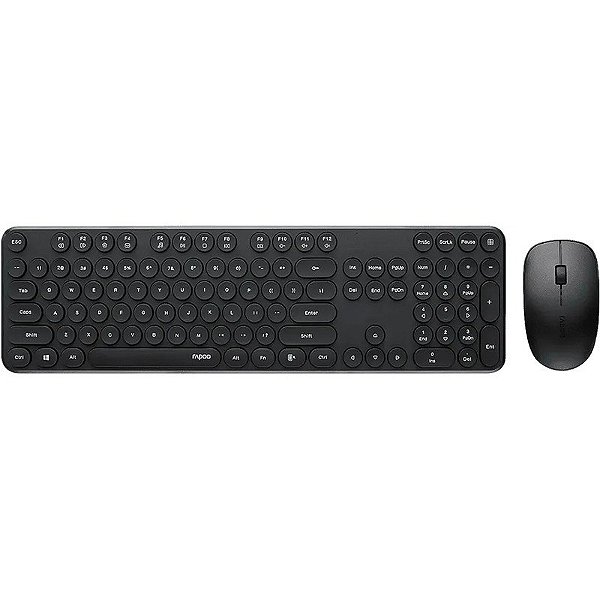 Teclado y Mouse Inalámbrico Rapoo X260S - Negro (Inglés)