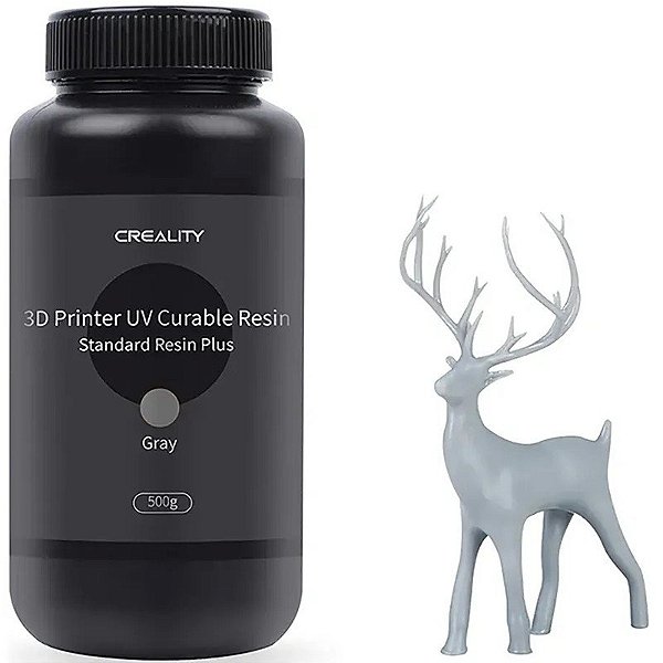 Resina Curável para Impressora 3D Creality Standard Plus 500g - Cinza