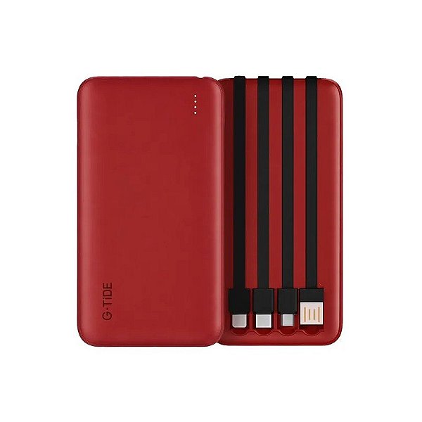 Carregador Portátil G-Tide P1 10000mAh - Vermelho
