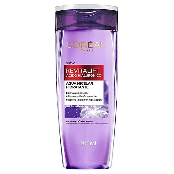 Água Micelar Desmaquilhante L'Oréal Revitalift Ácido Hialurônico - 200mL