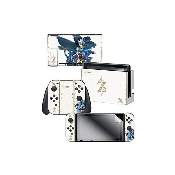 Adesivo para Nintendo Switch Zelda Revali Branco 022279 com 3 Adesivos