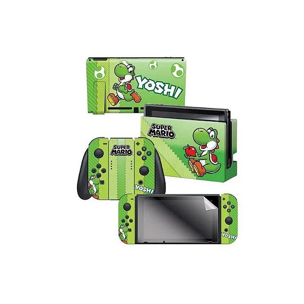 Adesivo para Nintendo Switch Super Mario Yoshi Ovo 023788 com 3 Adesivos