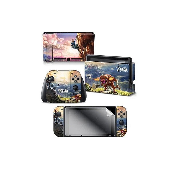 Adesivo para Nintendo Switch Zelda Link Hilltop View 022231 com 3 Adesivos